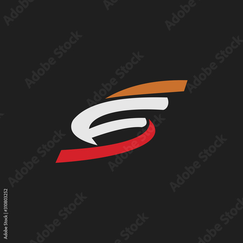initial letter fs or sf logo vector designs
