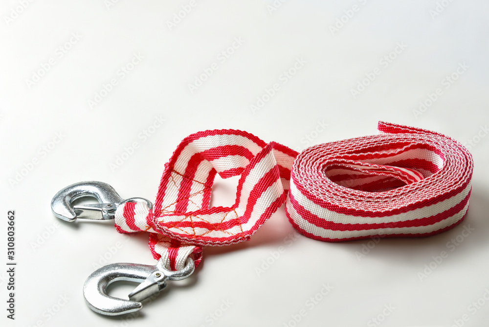 Fototapeta premium Tow rope on a white background