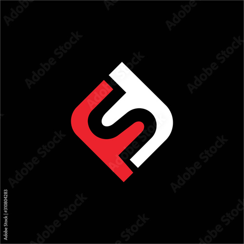 Initial letter fs or sf logo vector design templates