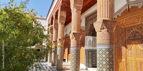 Tile work from Dar El Bacha, Marrakech, Morocco	