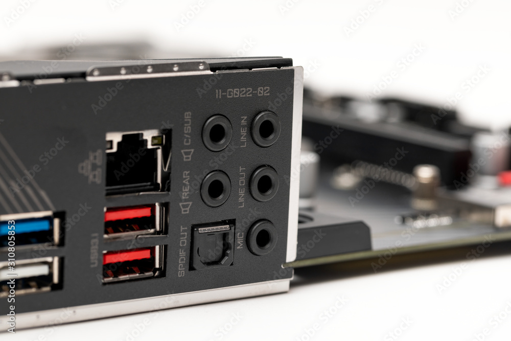 Obraz premium Computer motherboard close up