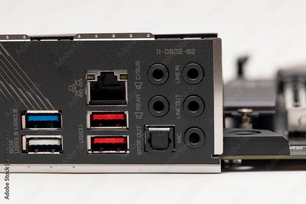 Obraz premium Płyta główna komputera z bliska