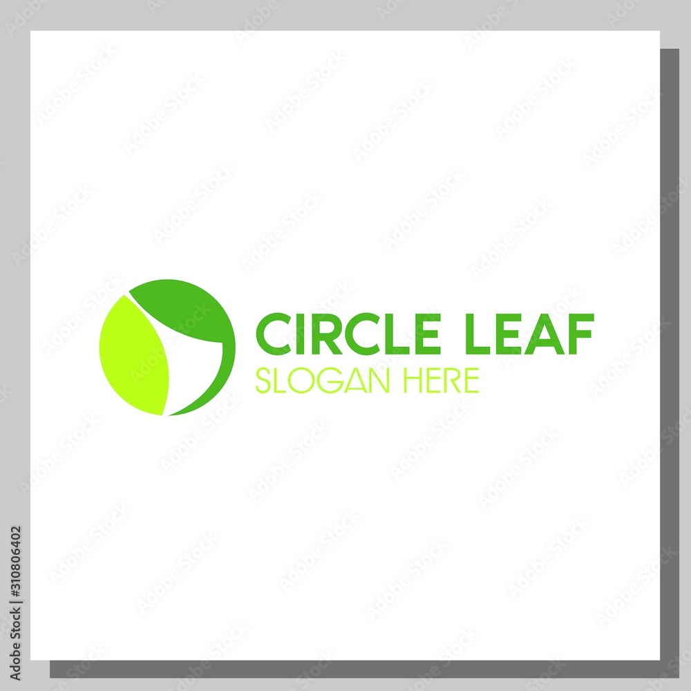 Fototapeta premium circle leaf logo, can be used for website and company logos