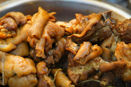 Sichuan cuisine, braised pork feet.