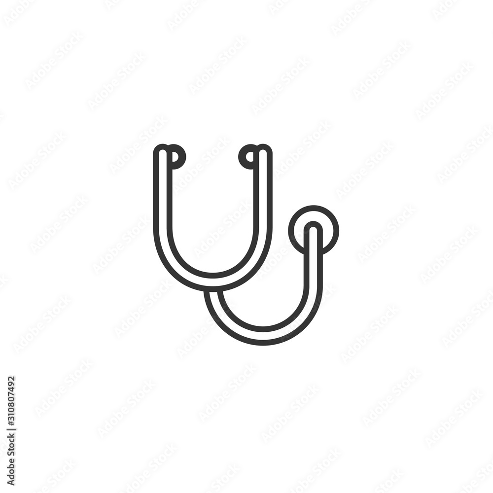 Stethoscope Icon - Medical & Health Care Symbol Glyph Vector illustration