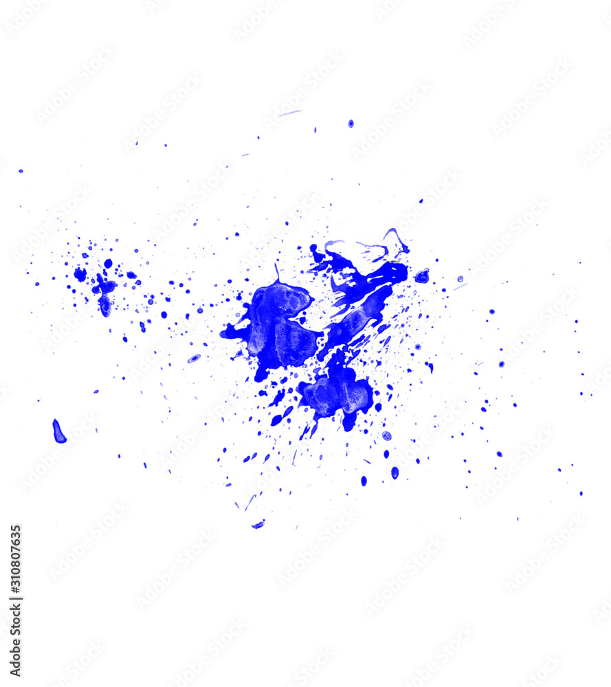 Fototapeta premium Abstract background with blue splashes brush