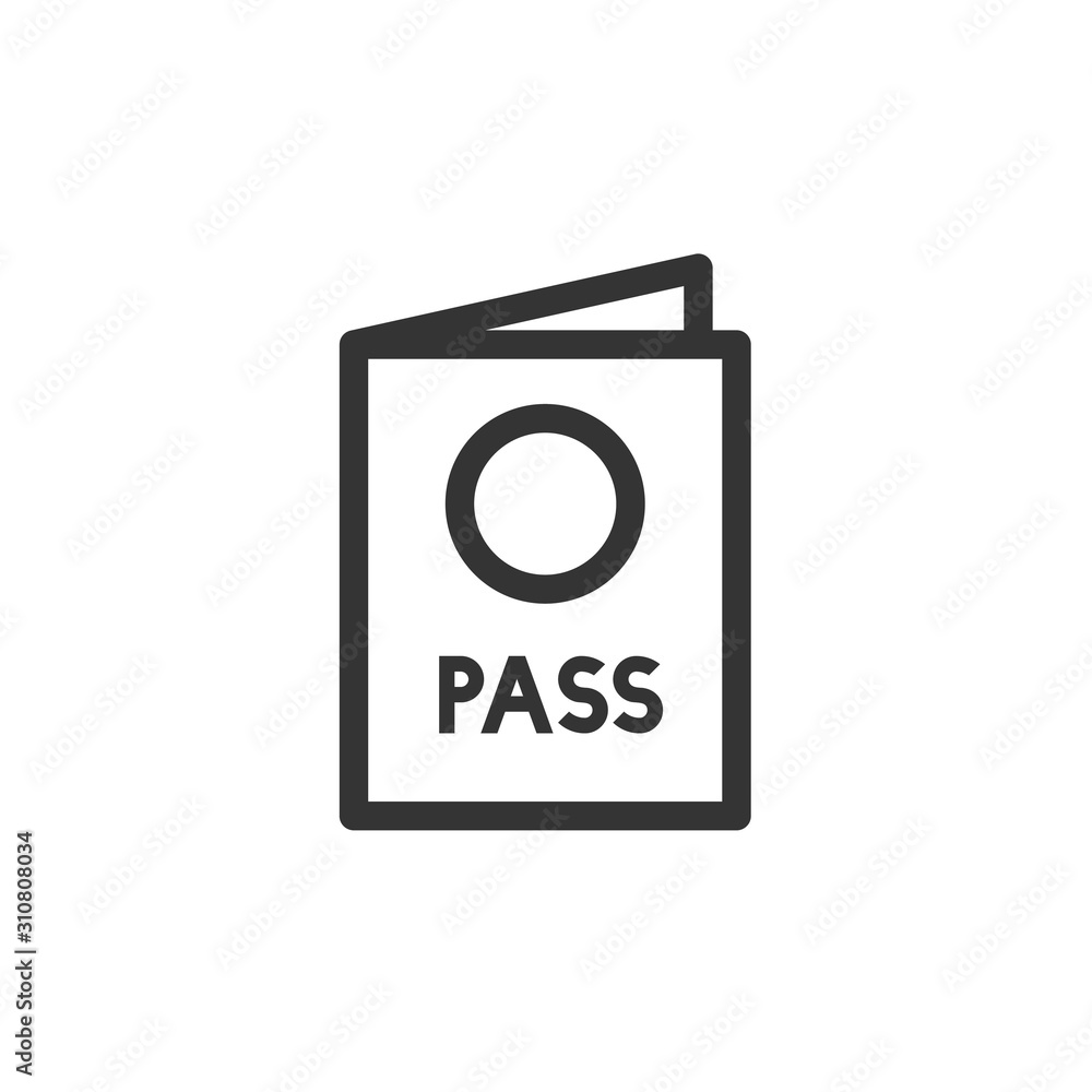 Foreign passport line icon. Visa, document, arrival. Customs house concept. Vector illustration can be used for topics like citizenship, immigration, traveling Foreign passport line icon. Visa, document, arrival. Customs house concept. Vector illustration can be used for topics like citizenship, immigration, traveling