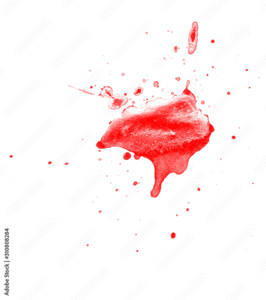 Red paint splash background. Red paint brush illustration. Red brush