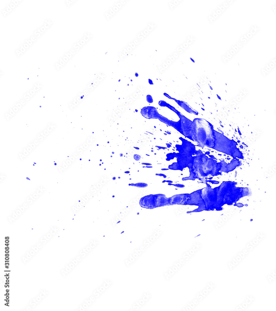 Beautiful abstract blue splash isolated on white background