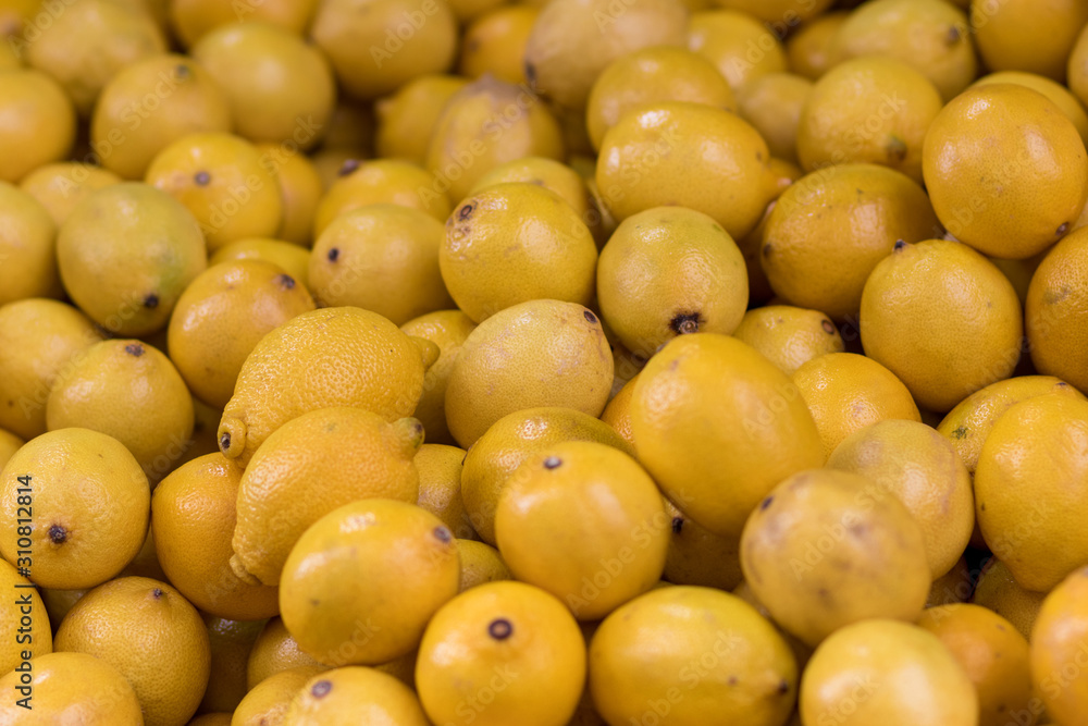 Delicious and special yellow lemons