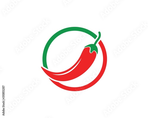 Chili logo icon vector illustration design