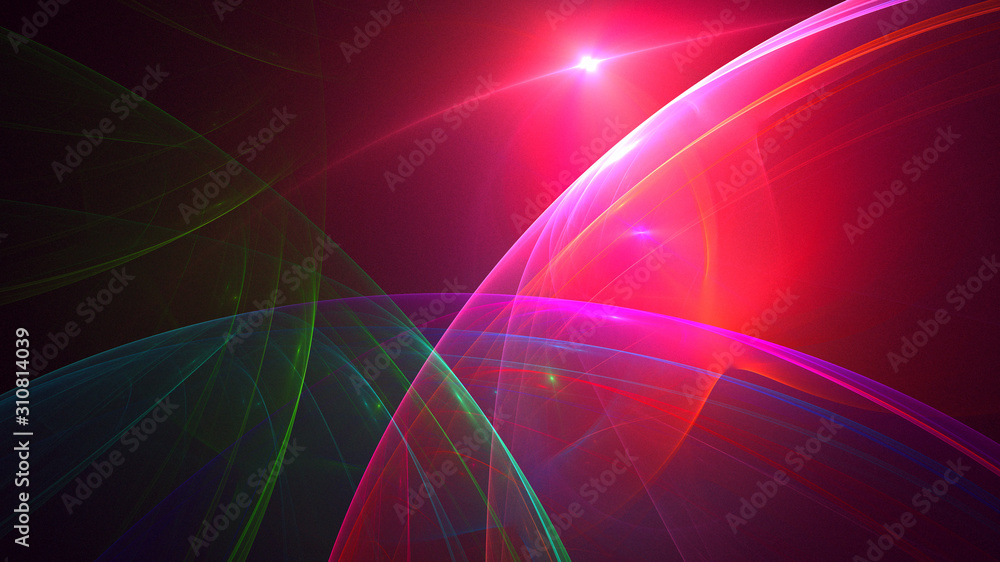 3D rendering abstract red fractal light background 3D rendering abstract red fractal light background