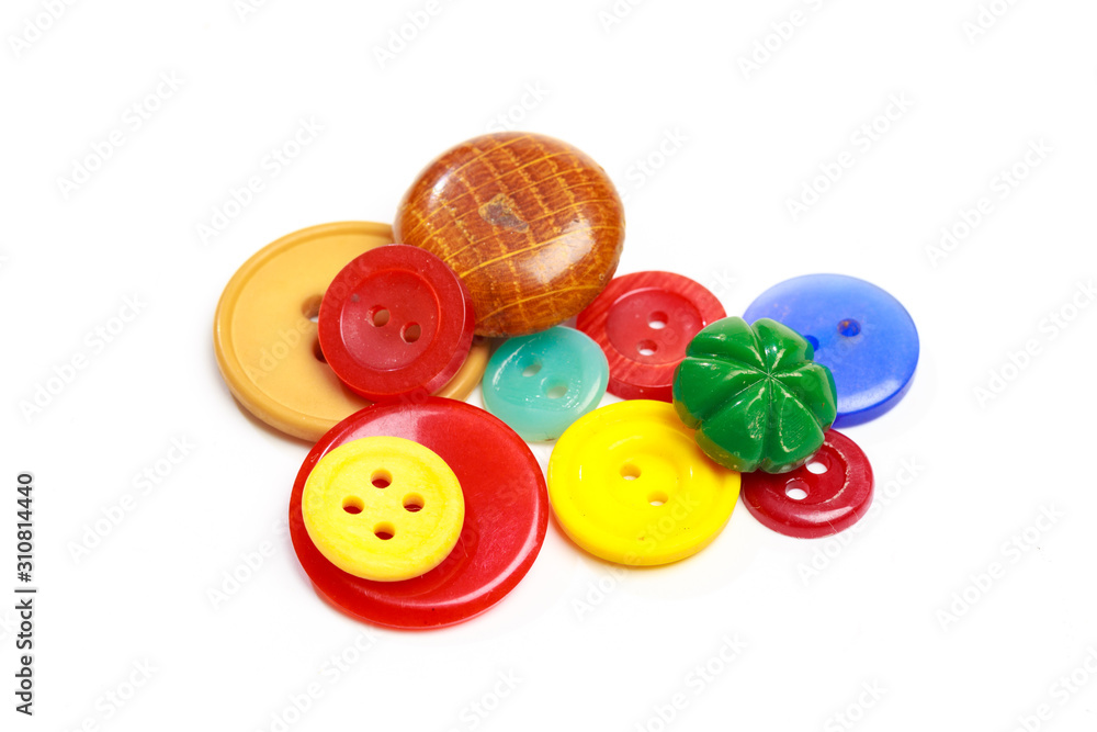 Buttons for clothes on white background using for concept of Button Day. - Image Buttons for clothes on white background using for concept of Button Day. - Image