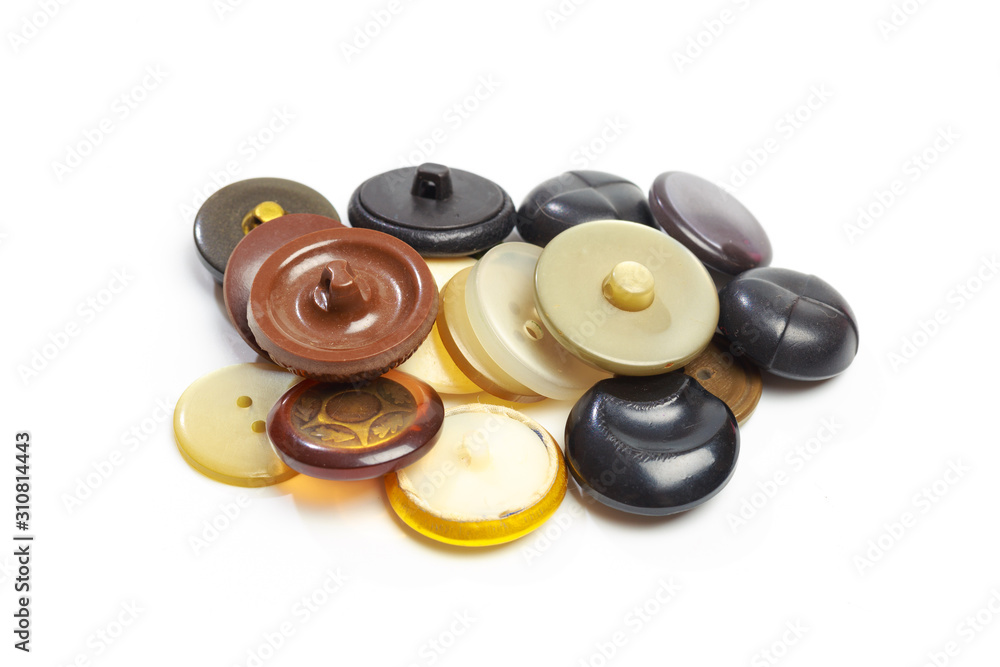 Buttons for clothes on white background using for concept of Button Day. - Image Buttons for clothes on white background using for concept of Button Day. - Image