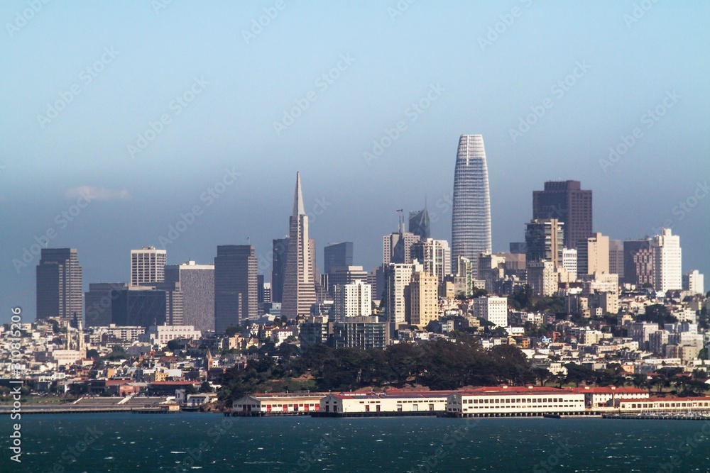 Skyline of San Francisco at summer, USA
