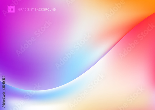 Abstract trendy fluid colorful liquid gradients wave background.