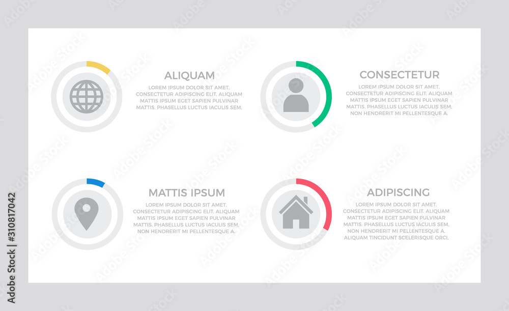 Set of green and blue, orange, red elements for infographic presentation slides with charts, graphs, steps, circles. Set of green and blue, orange, red elements for infographic presentation slides with charts, graphs, steps, circles.