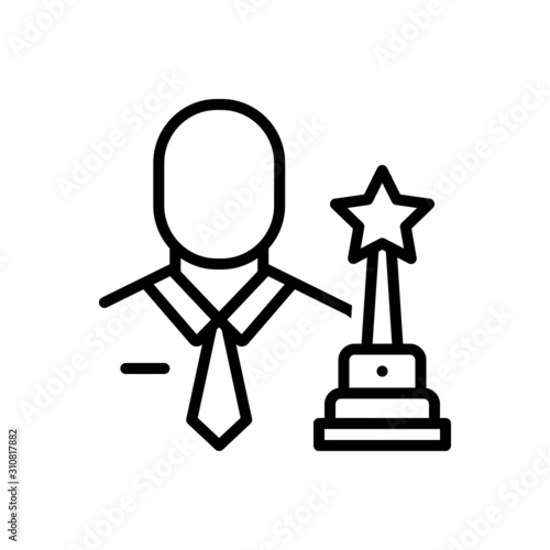 Black line icon for champion