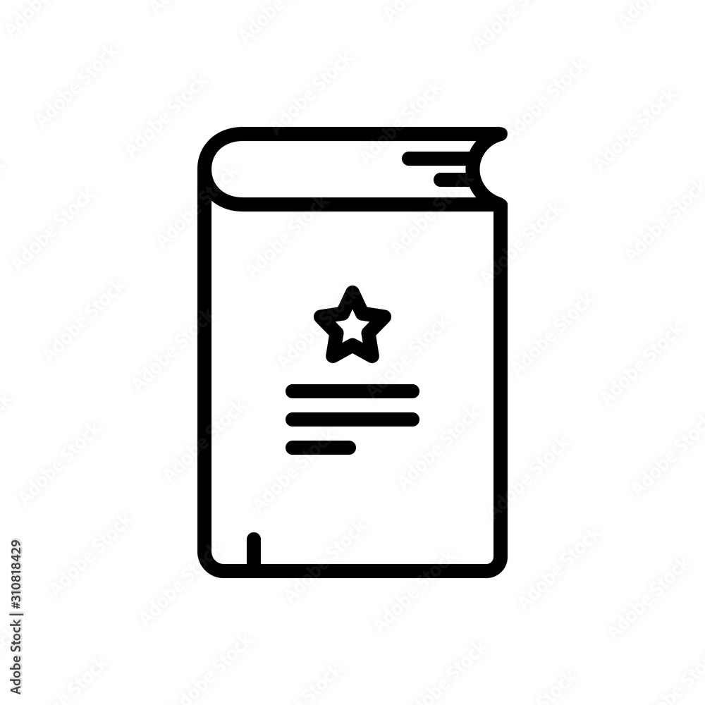 Black line icon for novel Black line icon for novel