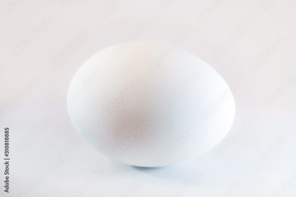 Chicken egg isolated on white background. Close-up of one chicken egg isolated on white background. White Egg. High key Chicken egg isolated on white background. Close-up of one chicken egg isolated on white background. White Egg. High key