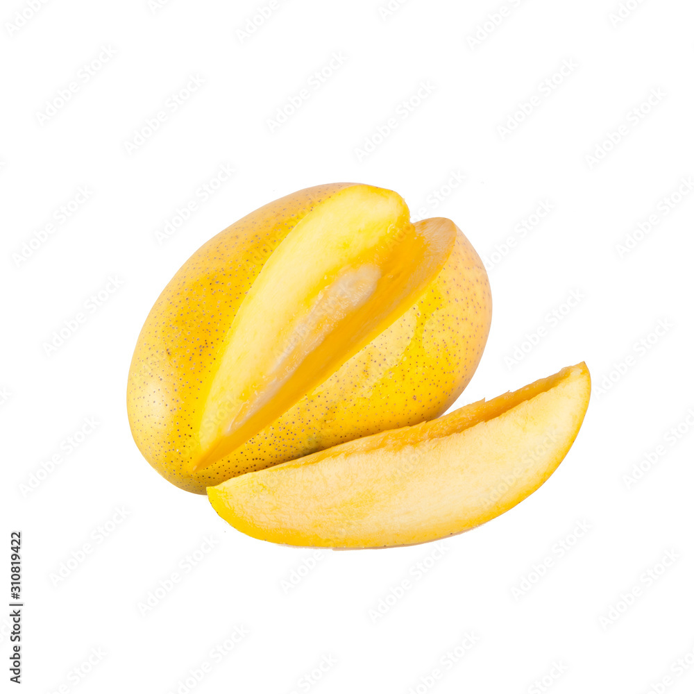 mangos or yellow mangos on a background new.