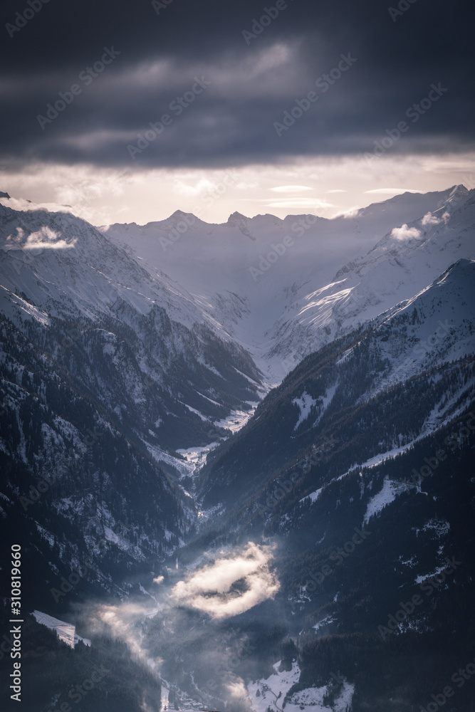 Austrian mountains in winter