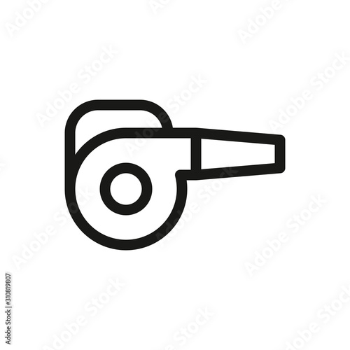 Garden blower isolated icon, leafs air blower linear vector icon