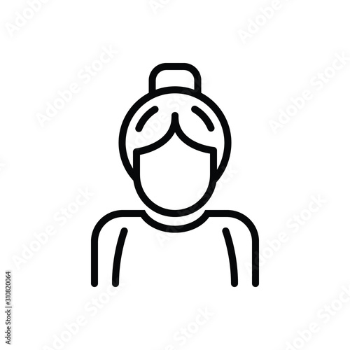 Black line icon for wife 
