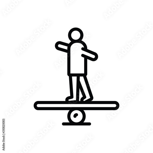 Black line icon for stable 
