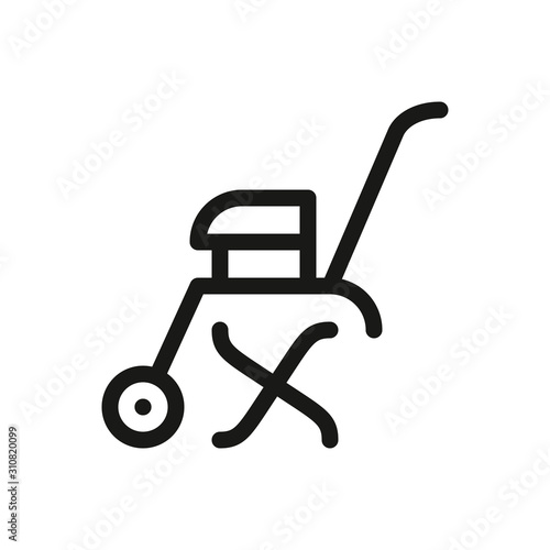 Tiller isolated icon, rototiller, plowing, power cultivator linear vector icon
