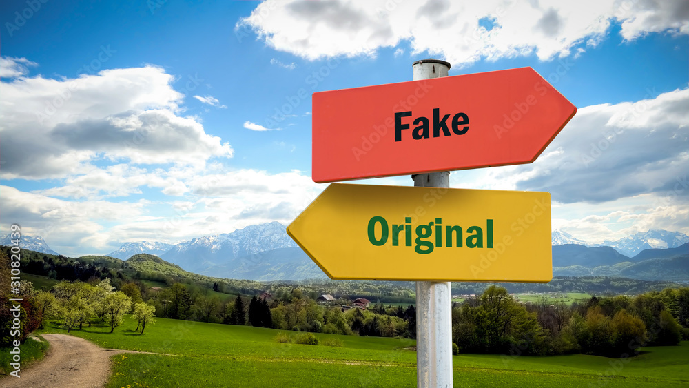 Street Sign Original versus Fake Street Sign Original versus Fake