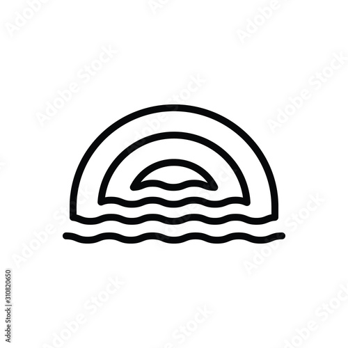 Black line icon for depth 