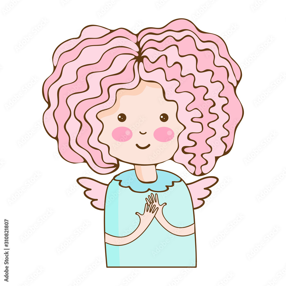 Funny girl smiling vector isolated on white background. Cute little kawaii girl.The female character. Hand drawn female avatar. Art colourful illustration. Happy child. Kids characters. Funny girl smiling vector isolated on white background. Cute little kawaii girl.The female character. Hand drawn female avatar. Art colourful illustration. Happy child. Kids characters.