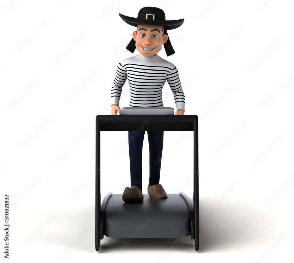 Fototapeta premium Fun 3d cartoon breton character