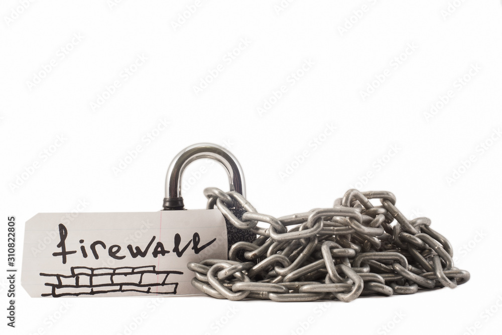 padlock on a white background. The lock is locked. The chain is metal. padlock on a white background. The lock is locked. The chain is metal.