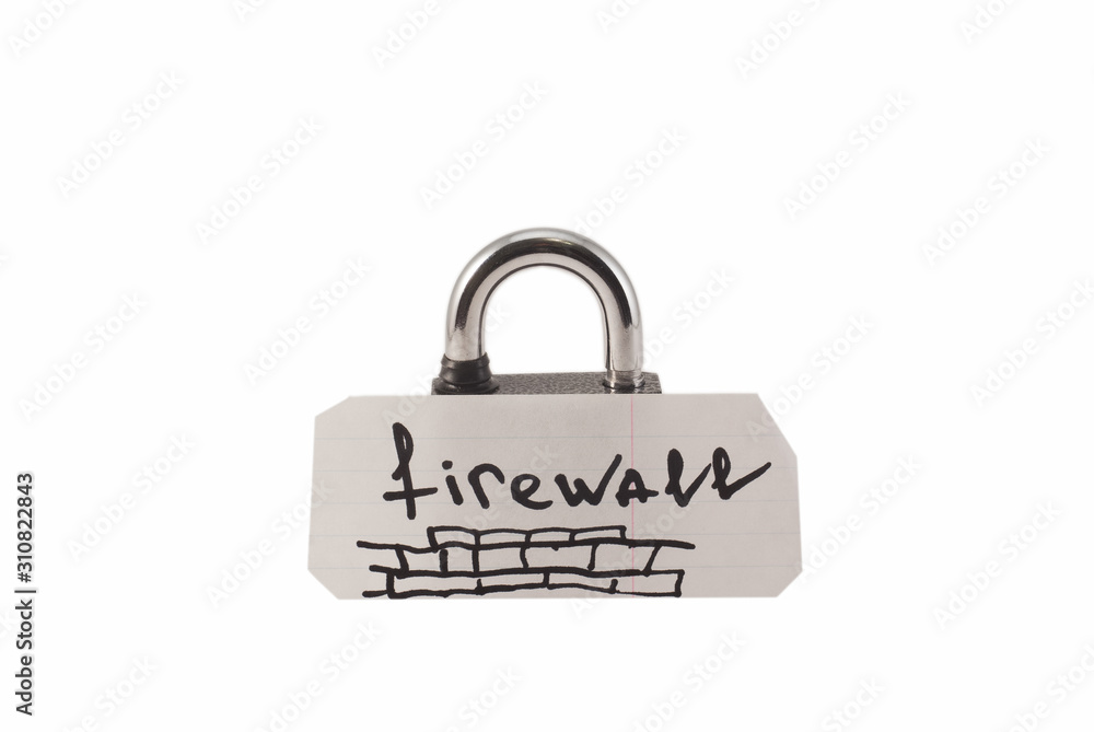 padlock on a white background. The lock is locked. The chain is metal.