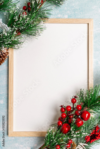 wooden frame inscription merry Christmas