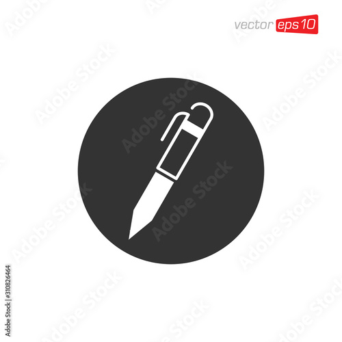 Pen Education Icon Design Vector