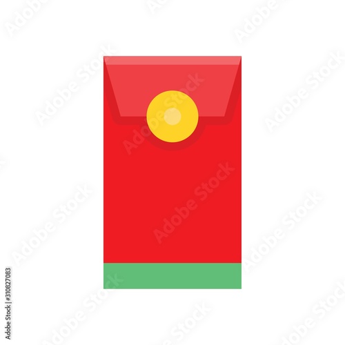 Free Download chines envelope and gold penny vector in flat design - GFXLoad