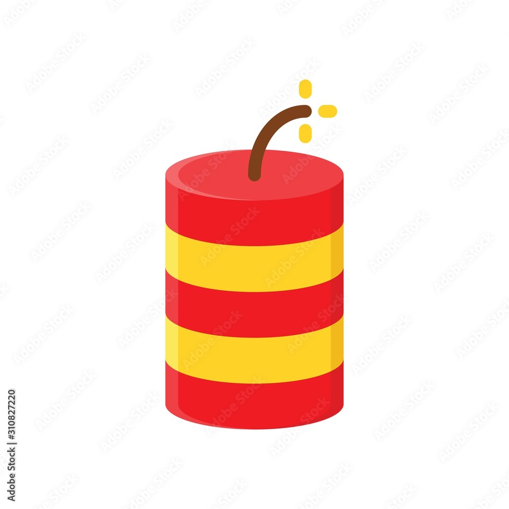 china new year related firecracker vector in flat design china new year related firecracker vector in flat design