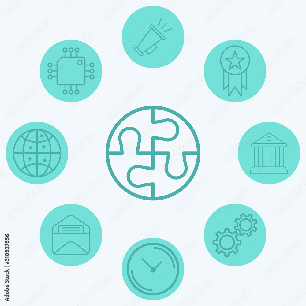 Puzzle vector icon sign symbol Puzzle vector icon sign symbol