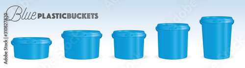 Blue Plastic bucket
