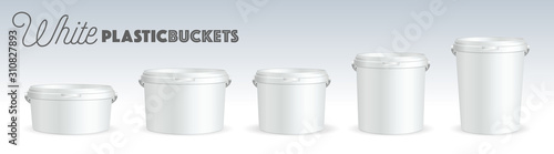 White Plastic bucket photo