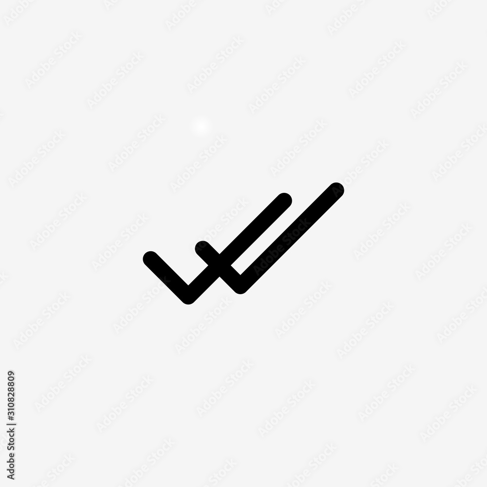 Double check icon isolated web sign symbols Vector Image