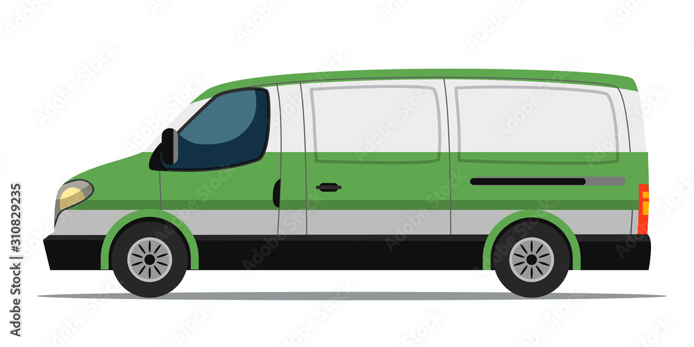 Cash collection bank car van isolated on white
