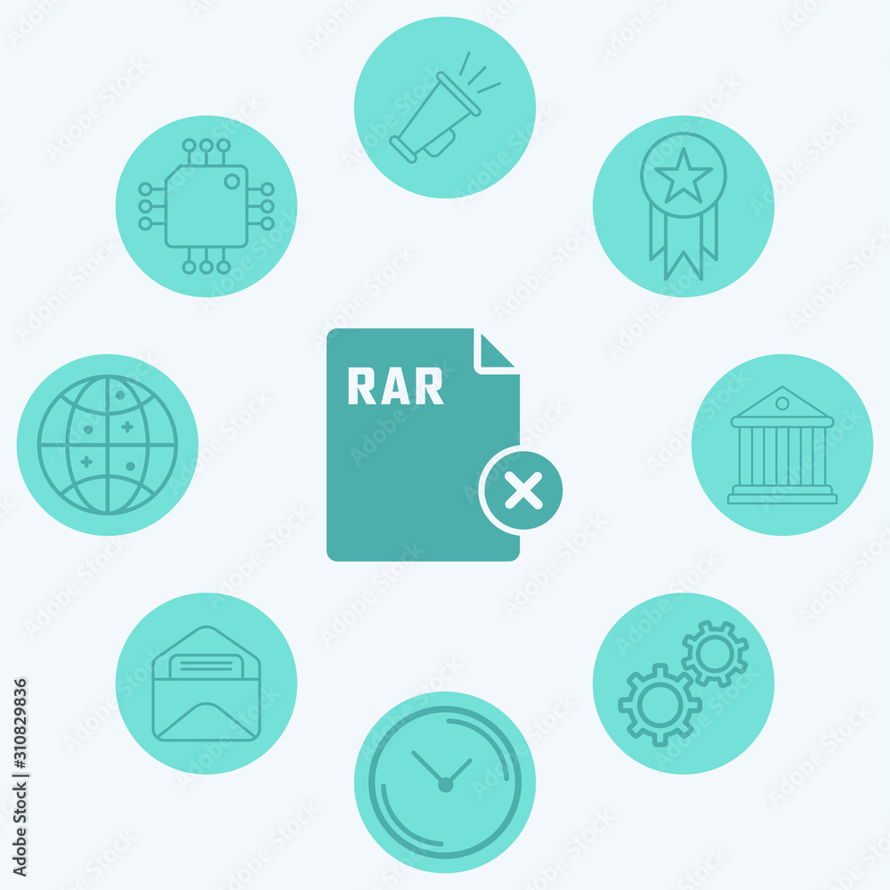 Fototapeta premium Remove file vector icon sign symbol