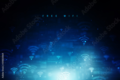 2d illustration WiFi symbol