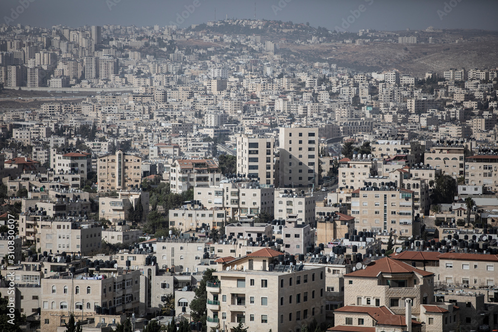 Close shot of Ramallah, Palestine. 