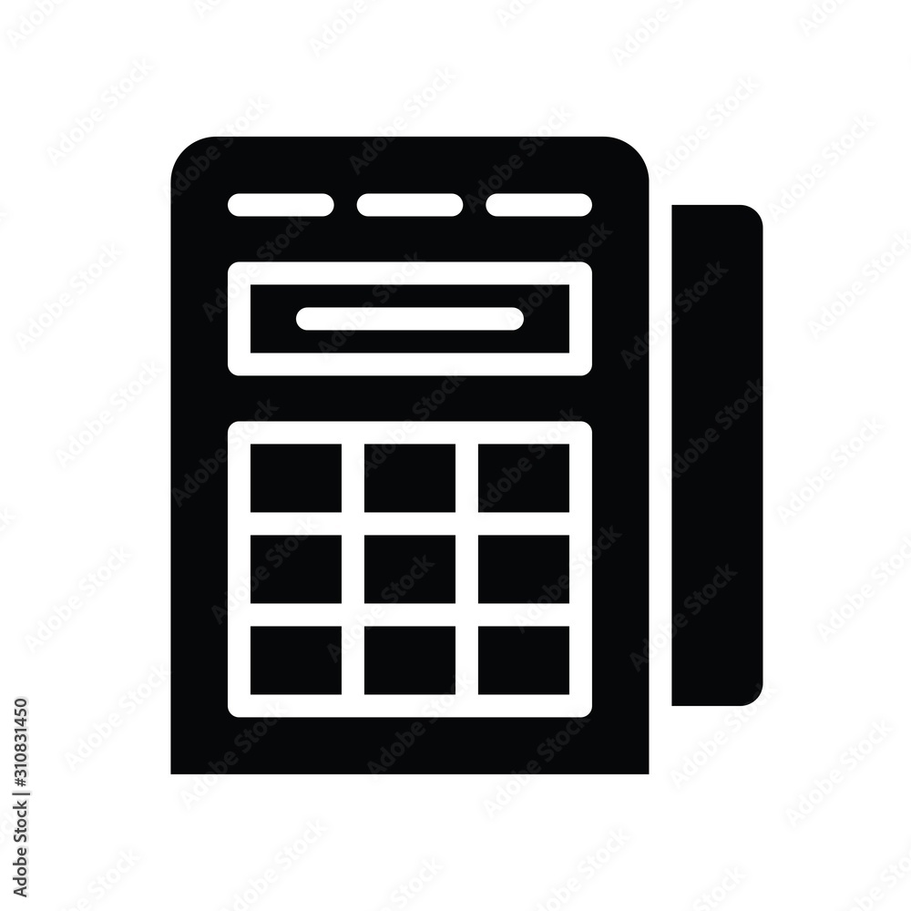 finance banking and money related calculator vector in solid style finance banking and money related calculator vector in solid style