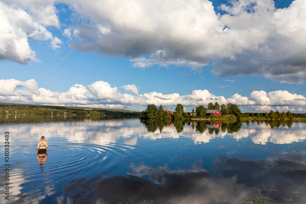 Obraz premium Calm day in Rovaniemi, Finland